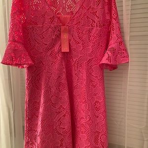Brand new. Never worn, Lilly Pulitzer hot pink dress.